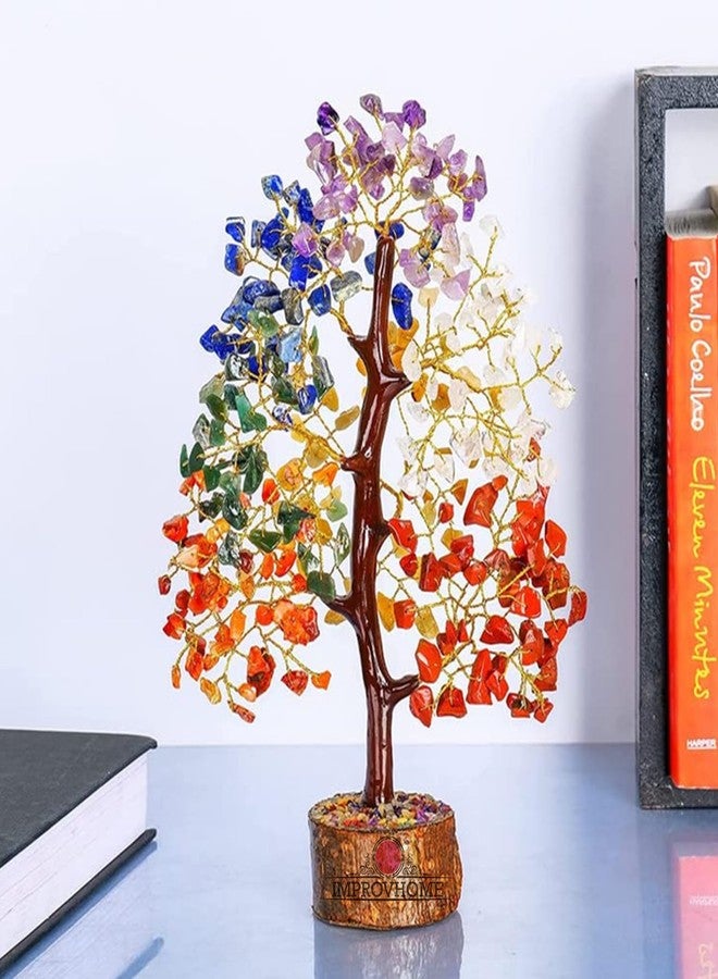 Improvhome Money Tree - Healing Crystals - Small Show Pieces for Shelves - Decorative Tree - 7 Chakra Tree - Desktop Decoration Items - Spiritual Gifts (150 Beads) - Image 2